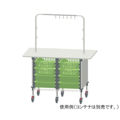 河淳 KSO作業台(12575ー46用)2列 ハンガー中 ホワイト MWT009HT 1個 62-2702-81（直送品）