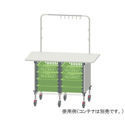 河淳 KSO作業台(12575ー46用)2列 ハンガー奥 ホワイト MWT016HT 1個 62-2702-82（直送品）