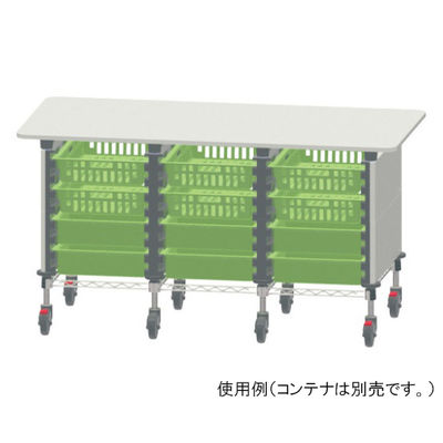 河淳 KSO作業台(15575ー46用)3列 ハンガー無 ホワイト MWT003HT 1個 62-2702-83（直送品）