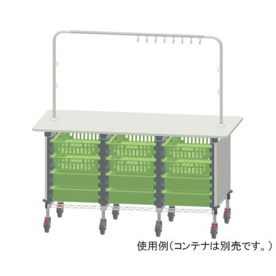 河淳 KSO作業台(15575ー46用)3列 ハンガー中 ホワイト MWT010HT 1個 62-2702-84（直送品）