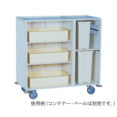 金沢車輌 木製下げワゴン 1240×630×1000mm SG-41E 1個 62-1623-78（直送品）