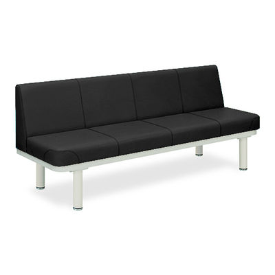 高田ベッド製作所 590型ソファー・背付き(01) 座幅40(全幅58)×長さ140×座高48(全高82)cm 黒 TB-590-01 1台（直送品）