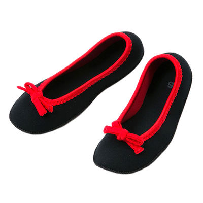 ヘルメット潜水 クロッツ ルームシューズ リボン付き ブラック S HC-009 1足 61-9951-73（直送品）