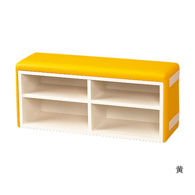 水上 スクエアD300シューズベンチ 黄 KS-D300-SB-MP-6 1個 62-0862-67（直送品）