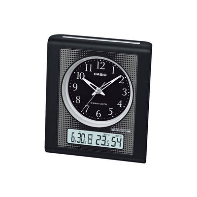 カシオ計算機 夜見えライト付き電波クロック (ブラック) TQT-351NJ-1JF 1個 62-7071-89（直送品）