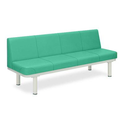 590型ソファー・背付き(02) 座幅45(全幅63)×長さ150×座高43(全高77)cm ライトグリーン TB-590-02 1台（直送品）