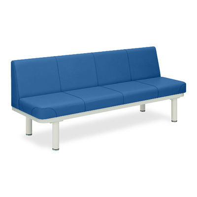 590型ソファー・背付き(01) 座幅45(全幅63)×長さ140×座高43(全高77)cm メディブルー TB-590-01 1台（直送品）