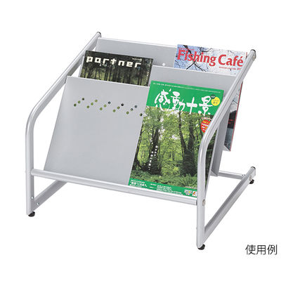 ナカキン マガジンラック フロアタイプ FM50-SL 1個 63-1826-58（直送品）
