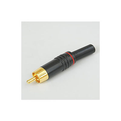 LINKMAN RCAプラグ 赤 7Φ線 金メッキ・ケーブルガード付キ RP1310BPG-TEF-ARD7.0 1個 63-3107-46（直送品）