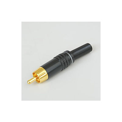 LINKMAN RCAプラグ 白 7Φ線 金メッキ・ケーブルガード付き RP1310BPG-TEF-AWE7.0 1個 63-3107-47（直送品）