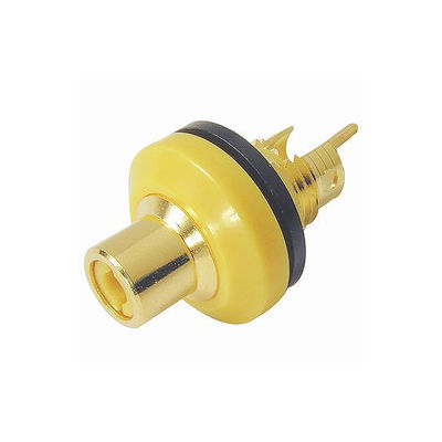 エムエスケイ RCAジャック 黄 パネル取付型 HRJ700キ 1個 63-3176-36（直送品）