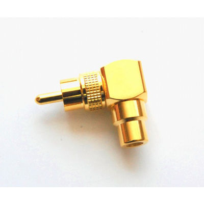 LINKMAN RCA変換プラグ オスーメス L型 RA-201GG-POM 1個 63-3109-16（直送品）