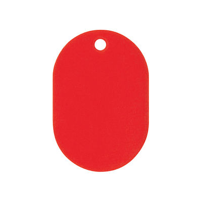 共栄プラスチック 番号札 小(31×45mm) 番号無し レッド 7-5795-16 1組(50枚)（直送品）