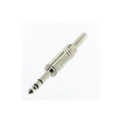 シンワエレクトリック 6.3Φステレオ(3極)プラグ ケーブルガード付 P-108M/S 1個 63-3148-30（直送品）