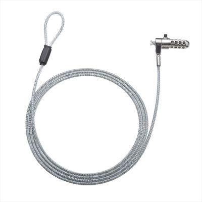 サンワサプライ nanoスロット対応セキュリティワイヤー・ダイヤル錠 Nano Saver対応 SLE-40S 1個（直送品）