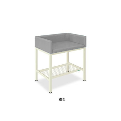 オムツ交換台(横型) 幅80(全幅90)×奥行60(全奥行65)×高さ85(全高103)cm グレー TB-721-02 1個（直送品）