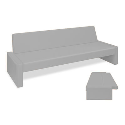 高田ベッド製作所 ベンチベッドSD 座幅50(全幅91)×長さ206(座面190)×座高39(全高77)cm グレー TB-875 1台（直送品）