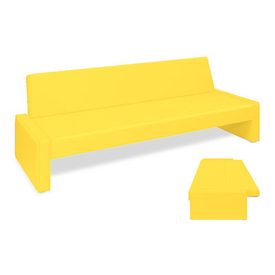 高田ベッド製作所 ベンチベッドSD 座幅50(全幅91)×長さ206(座面190)×座高39(全高77)cm イエロー TB-875 1台（直送品）