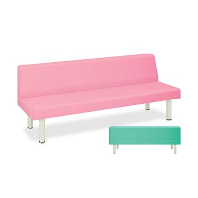 高田ベッド製作所 フィン(02) 幅45(全幅62)×長さ180×高さ39(全高73)cm ライトグリーン TB-468-02 1個（直送品）