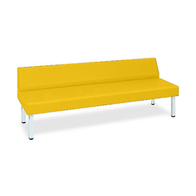 高田ベッド製作所 STベンチ(02) 幅45(全幅60)×長さ180×高さ39(全高69)cm イエロー TB-809-02 1個（直送品）