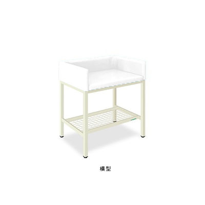 高田ベッド製作所 オムツ交換台(横型) 幅80(全幅90)×奥行70(全奥行75)×高さ80(全高98)cm 白 TB-721-02 1個（直送品）