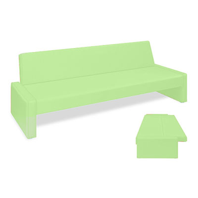 ベンチベッドSD 座幅50(全幅91)×長さ186(座面170)×座高39(全高77)cm ライムグリーン TB-875 1台（直送品）