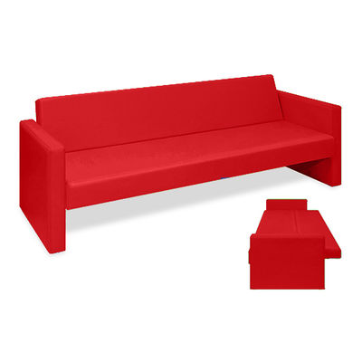 高田ベッド製作所 ベンチベッドMD 座幅50(全幅91)×長さ206(座面190)×座高39(全高77)cm レッド TB-876 1台（直送品）