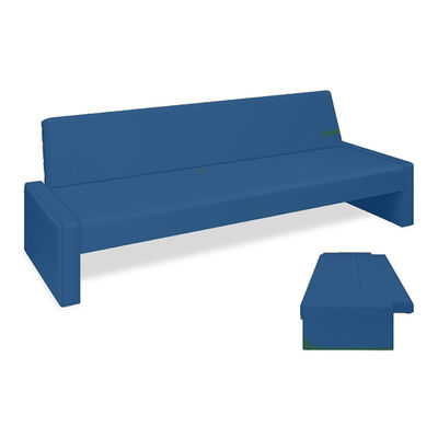 ベンチベッドSD 座幅50(全幅91)×長さ186(座面170)×座高39(全高77)cm メディブルー TB-875 1台（直送品）