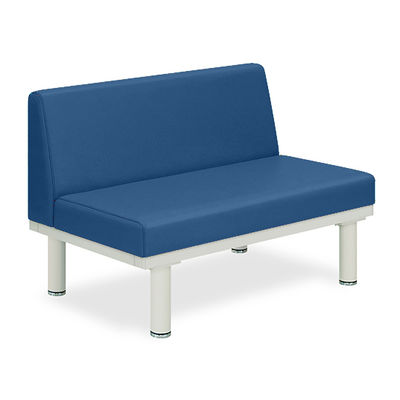 ソファー・背付き(ミニ) TBー906ー02 座幅40(全幅58)×長さ100×座高44(全高78)cm メディブルー TB-906S-02（直送品）