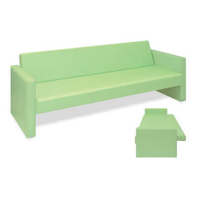 ベンチベッドMD 座幅50(全幅91)×長さ196(座面180)×座高39(全高77)cm ライムグリーン TB-876 1台（直送品）
