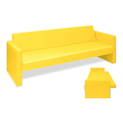 高田ベッド製作所 ベンチベッドMD 座幅50(全幅91)×長さ206(座面190)×座高39(全高77)cm イエロー TB-876 1台（直送品）