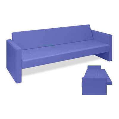 ベンチベッドMD 座幅50(全幅91)×長さ196(座面180)×座高39(全高77)cm ライトブルー TB-876 1台（直送品）