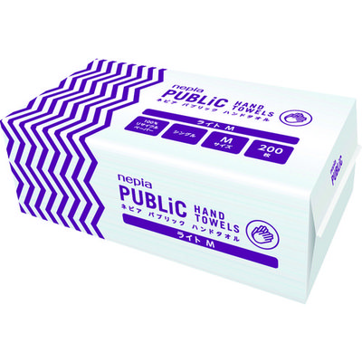 王子ネピア ネピア パブリックハンドタオル ライトM 200枚 30パック入り 79720 1ケース(6000枚) 126-9802（直送品）