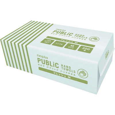 王子ネピア ネピア ペーパータオル パブリックハンドタオルフレッシュM 200枚 79717 1ケース(6000枚) 190-0057（直送品）