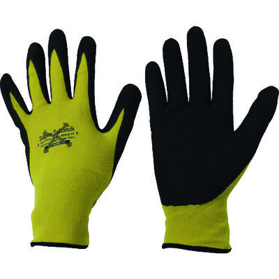 おたふく手袋 おたふく ソフキャッチEXフィット ニトリルゴム クレーターパーム マスタード S A-398-MT-S 1双（直送品）