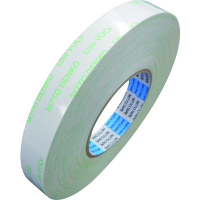 日東電工 日東 低VOC両面テープ(曲面接着性良好タイプ) No.516 20mm×20m ホワイト 516-20 1巻 149-3998（直送品）