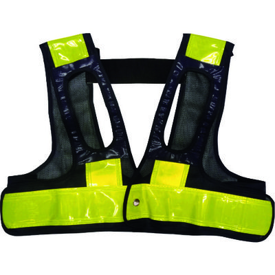 ミズケイ フルハーネス用安全ベスト「装着できるんです」<紺/黄> 5941112 1枚(1着) 171-7262（直送品）