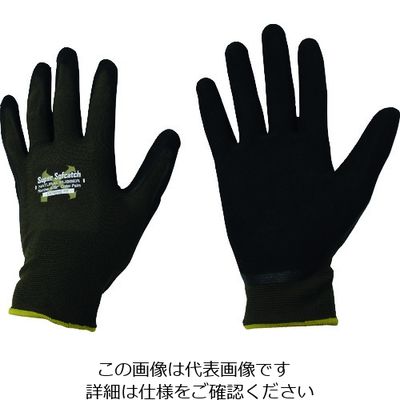 おたふく手袋 おたふく 天然ゴム背抜き手袋 ソフキャッチEXフィット クレーターパーム ブラウン L A-397-BW-L 1双（直送品）