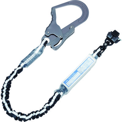 基陽 KH じゃばらランヤード(ハーネス用)スチールペダル17黒/反射シルバーライン S1SPWS-17 1本 167-7154（直送品）