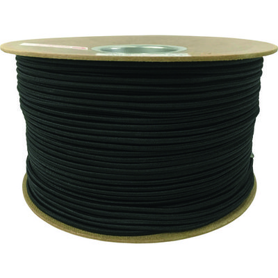 ユタカメイク タイトゴムロープドラム巻 6mm×200m ブラック PRT-32 1巻 161-3342（直送品）