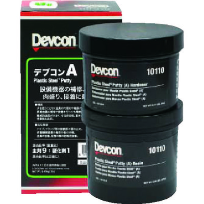 ITWパフォーマンスポリマーズ&フルイズジャパン DEVCON A パテ状補修剤(鉄粉入り) 450g DV10110J 1セット（直送品）