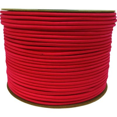 ユタカメイク タイトゴムロープドラム巻 6mm×200m レッド PRT-22 1巻 161-3337（直送品）