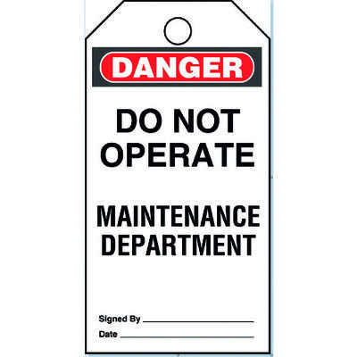 パンドウイットコーポレーション パンドウイット セーフティタグ DO NOT OPERATE PVTー44 1袋(5枚) 148-7331（直送品）