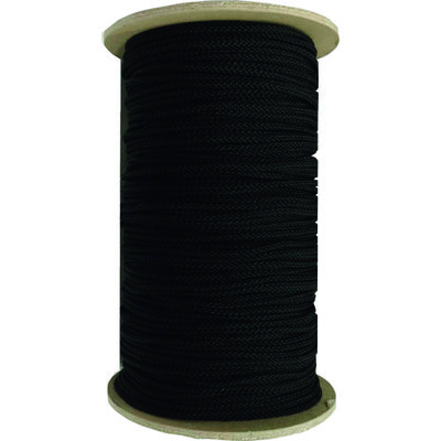 ユタカメイク 江戸打ち紐 黒 約3mm×130m PAR-8024 1巻 161-1891（直送品）
