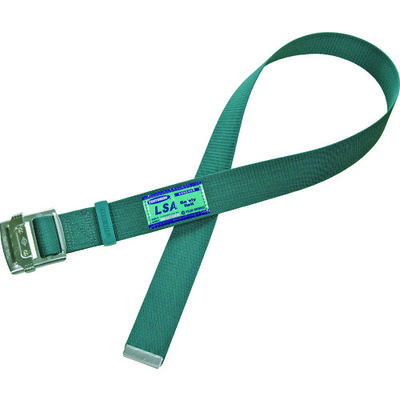 TSUYORON 胴ベルトのみ スチールスライドバックル 青緑 Mサイズ 幅50MM×長さ1200MM TUB-L90N-BG-M-BP（直送品）
