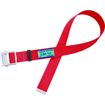 TSUYORON 胴ベルトのみ スチールスライドバックル 赤 Mサイズ 幅50MM×長さ1200MM TUB-L90N-R-M-BP 1本（直送品）