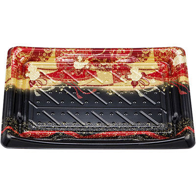寿司容器 SFうま皿36 優赤本体 0276936007085 400枚（50×8） シーピー化成（直送品）