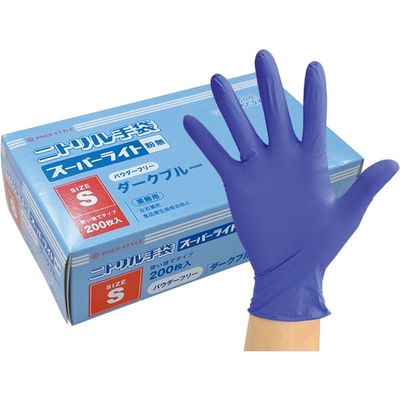 パックスタイル PSニトリルスーパーライト 粉無S 濃紺 622008 4000枚（200×20）（直送品）
