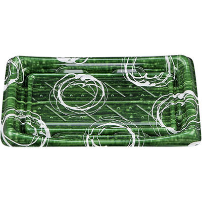 寿司容器 SFうま皿25 陶雲緑本体 0276925007185 800枚（50×16） シーピー化成（直送品）