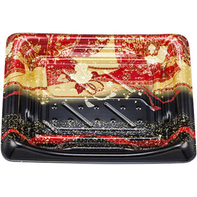 寿司容器 SFうま皿23 優赤本体 0276923007085 1200枚（50×24） シーピー化成（直送品）